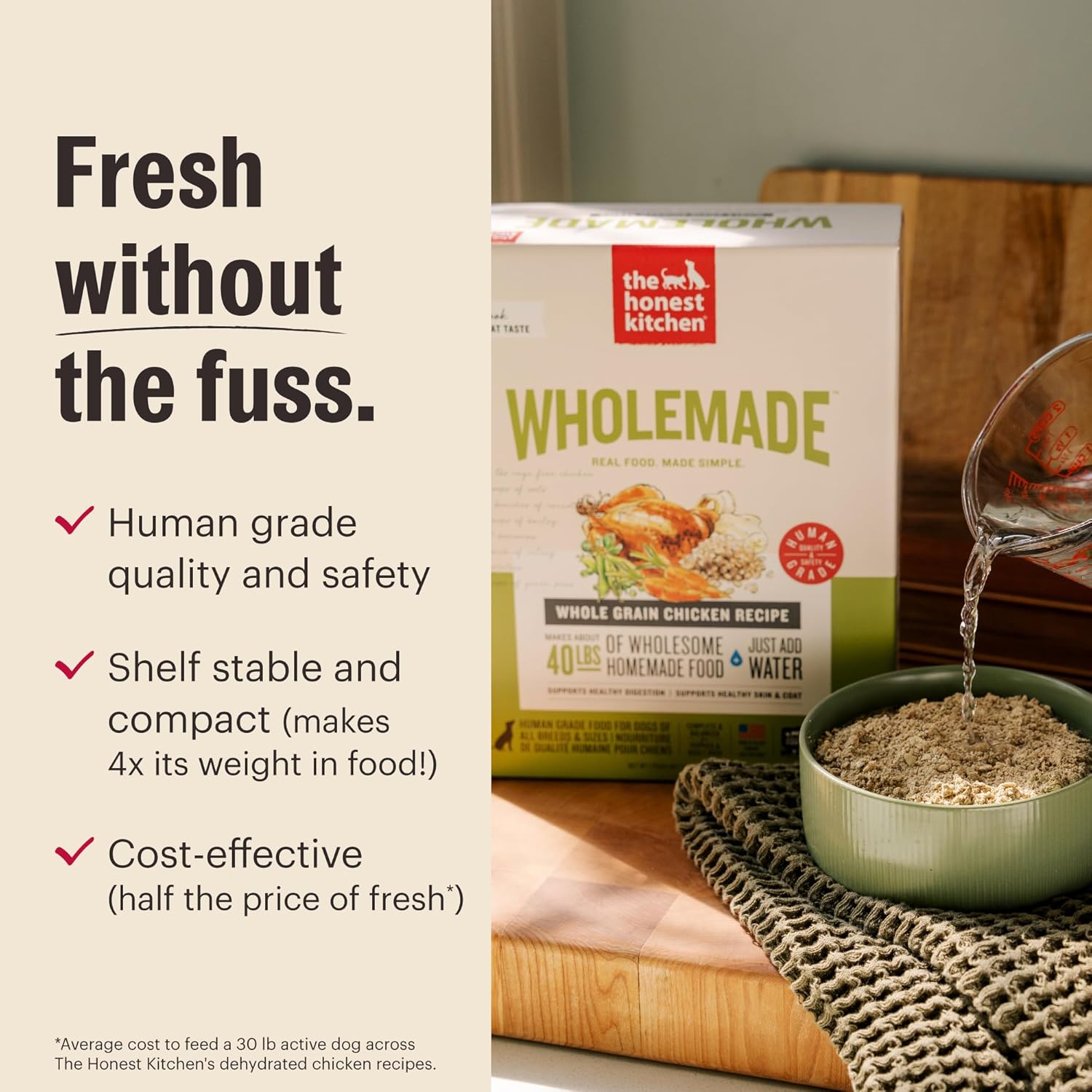 The Honest Kitchen Human Grade Wholemade™ Dehydrated Grain Free Turkey Dog Food